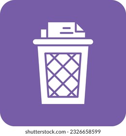 Trash vector icon. Can be used for printing, mobile and web applications.