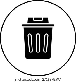 Icono de Vector de la papelera. Se puede utilizar para aplicaciones de impresión, móviles y de Web.