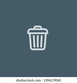 Trash vector icon. Trash concept stroke symbol design. Thin graphic elements vector illustration, outline pattern for your web site design, logo, UI. EPS 10.