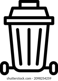 Ilustración de diseño de iconos de vectores de basura