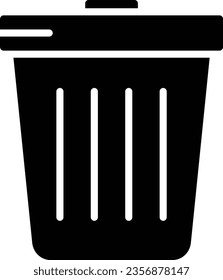 Trash Vector Icon Glyph Style