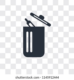 Trash vector icon isolated on transparent background, Trash logo concept