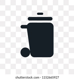 Trash vector icon isolated on transparent background, Trash logo concept