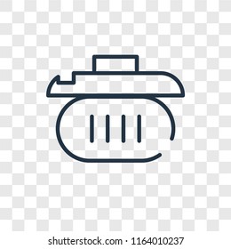 Trash vector icon isolated on transparent background, Trash logo concept