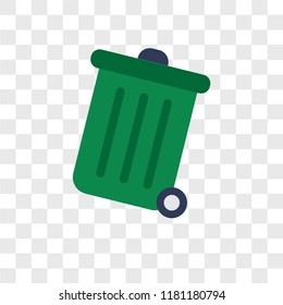 Trash vector icon isolated on transparent background, Trash logo concept