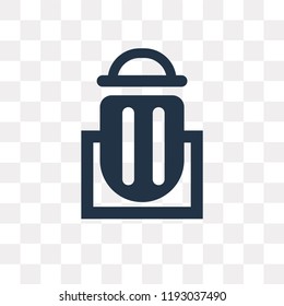 Trash vector icon isolated on transparent background, Trash transparency concept can be used web and mobile