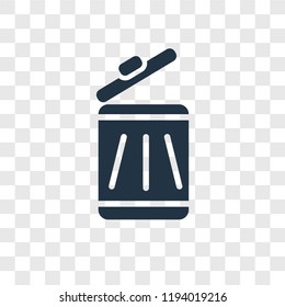 Trash vector icon isolated on transparent background, Trash transparency logo concept