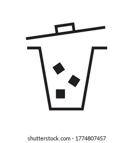 trash vector icon logo design