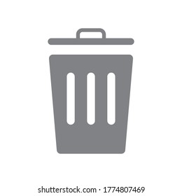 diseño del logotipo del icono del vector de la basura