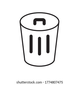 diseño del logotipo del icono del vector de la basura