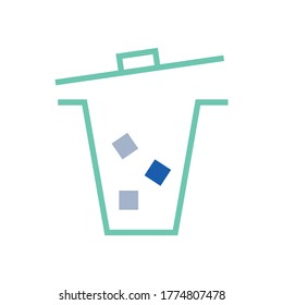 trash vector icon logo design