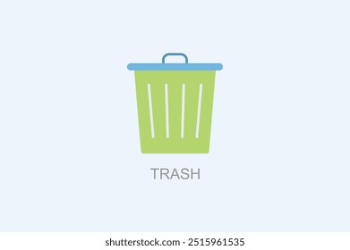 Trash Vector Icon Or Logo Illustration