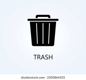 Vector De Basura, Icono O Logo Ilustración De Símbolo De Signo