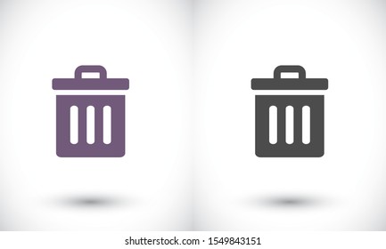 Trash vector icon , lorem ipsum Flat design