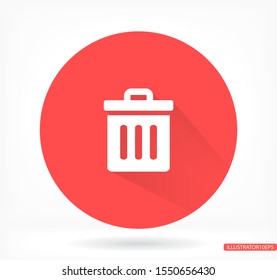 Trash  vector icon , lorem ipsum Flat design