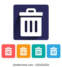 Trash vector icon , lorem ipsum Flat design