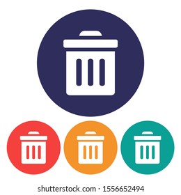 Trash vector icon , lorem ipsum Flat design