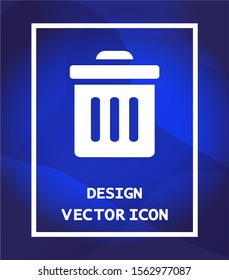 Trash vector icon , lorem ipsum Flat design