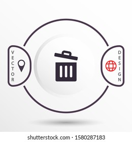 Trash vector icon , lorem ipsum Flat design