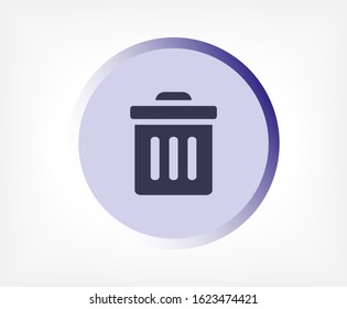 Trash vector icon , lorem ipsum Flat design