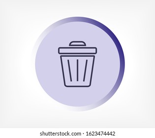 Trash vector icon , lorem ipsum Flat design
