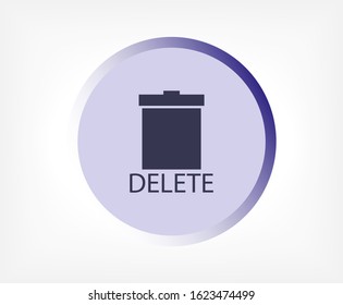 Trash vector icon , lorem ipsum Flat design