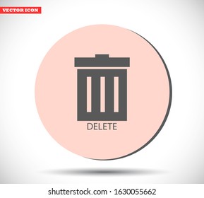Trash vector icon , lorem ipsum Flat design