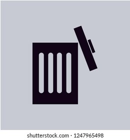 Trash vector icon. Modern, simple, isolated icon for website designs or mobile apps. Vector illustration EPS 10.