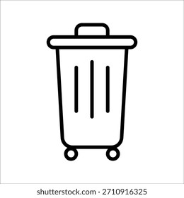 Ícone do vetor de lixo em um fundo branco. Símbolo de ícone de lixo de vetor plano da coleção de limpeza moderna para conceitos móveis e design de aplicativo Web.