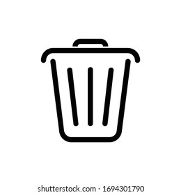 Trash vector icon, reuse symbol. Black style sign for mobile concept and web design. Trash and bird symbol logo illustration. vector graphics - Vector.