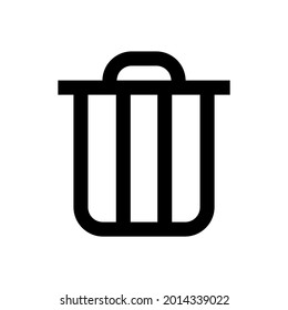 Trash vector icon, reuse symbol. Linear style sign for mobile concept and web design. Trash symbol logo illustration. perfect for all project