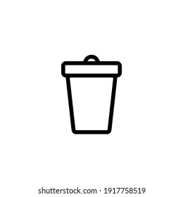 Trash vector illustration logo template for many purpose. Isolated on white background.