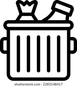 trash Vector illustration on a transparent background. Premium quality symmbols. Thin line vector icons for concept and graphic design. 
