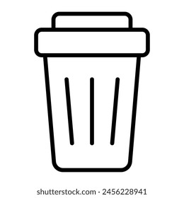 Trash Vector Line Icon Design