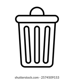 Trash Vector Line Icon Design