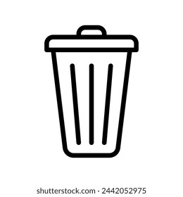 símbolo de icono de línea vectorial de basura
