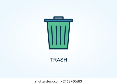 Trash Vector Or Logo Sign Symbol Illustration