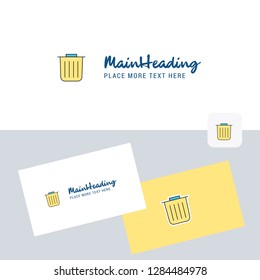 Trash vector logotype with business card template. Elegant corporate identity. - Vector