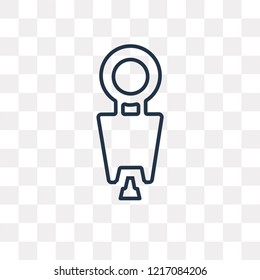 Trash vector outline icon isolated on transparent background, high quality linear Trash transparency concept can be used web and mobile