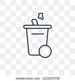 Trash vector outline icon isolated on transparent background, high quality linear Trash transparency concept can be used web and mobile