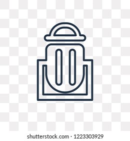 Trash vector outline icon isolated on transparent background, high quality linear Trash transparency concept can be used web and mobile