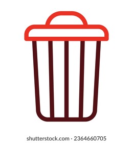 Trash Vector Thick Line Two Color Icons For Personal And Commercial Use.
