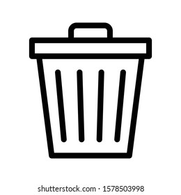 trash vector thin line icon 