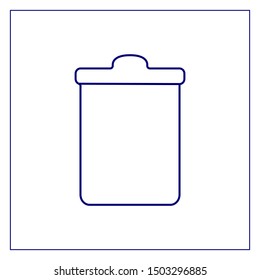 Trash waste vector icon for web and mobile
