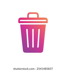 trash-bin-delete icon vector illustration style