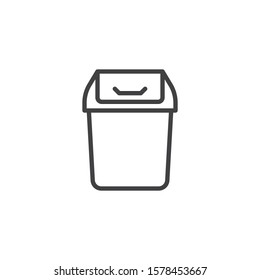 Trashcan basket line icon. linear style sign for mobile concept and web design. Garbage Bin outline vector icon. Symbol, logo illustration. Vector graphics