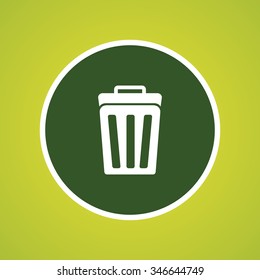 Trashcan, Dustbin or Recycle bin Icon 