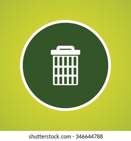 Trashcan, Dustbin or Recycle bin Icon 