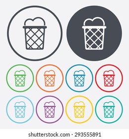 Trashcan icon. 