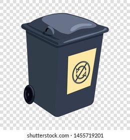 Trashcan icon. Cartoon illustration of trashcan vector icon for web